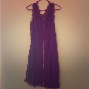 Purple lace dress